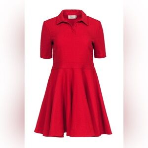 Maison Kitsuné Cherry Red Collared Dress